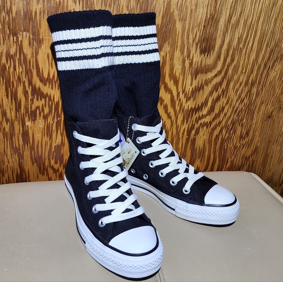 RARE NEW Converse All Star Knee High Roll Down Sock XX-HI Women 5 - Picture 8 of 14